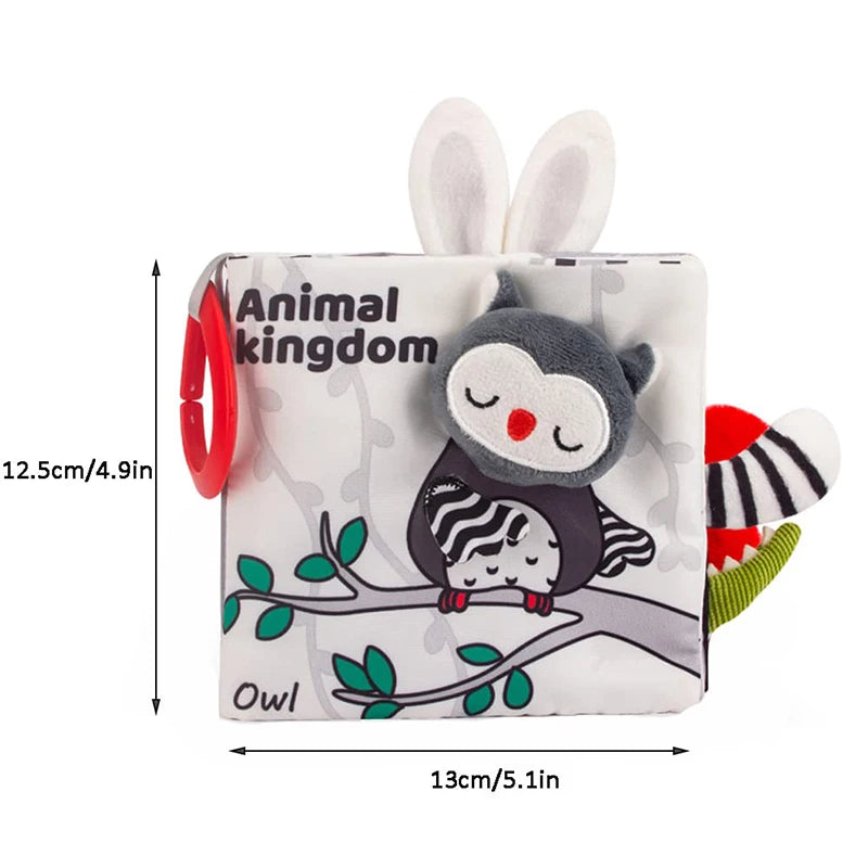 3D Touch & Feel Soft Baby Book – Musical High-Contrast Cloth Book for Infants (0–12 Months)