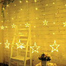 Cortina de Luzes LED em Forma de Estrela: Deixe a Magia Brilhar! 