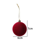 Wine Red Velvet Christmas Balls Classic Elegance for Your Tree!
