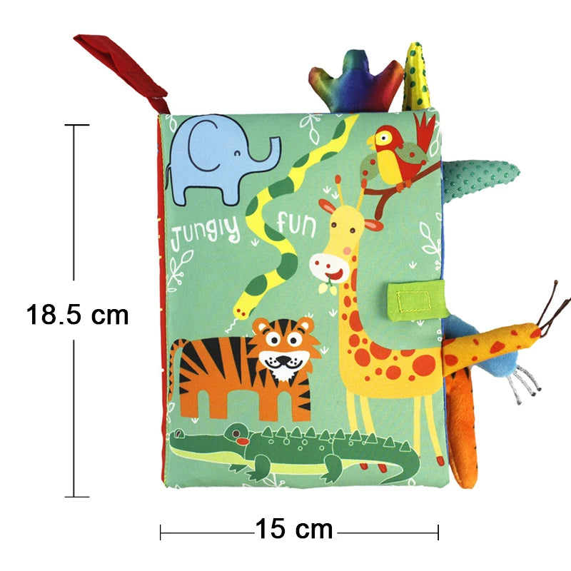 3D Touch & Feel Soft Baby Book – Musical High-Contrast Cloth Book for Infants (0–12 Months)