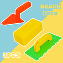 Conjunto de 3 peças de moldes para tijolos de areia e neve – Brinquedo para construir castelos ao ar livre para crianças, ideal para praia ou diversão no inverno.