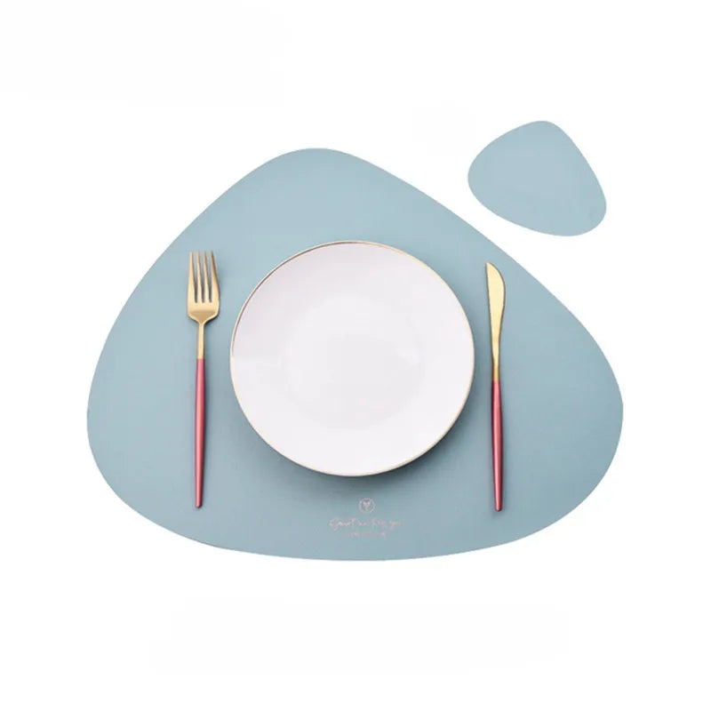 Faux Leather Placemats (Set of 2 + Coasters) – Waterproof & Stylish Table Protection
