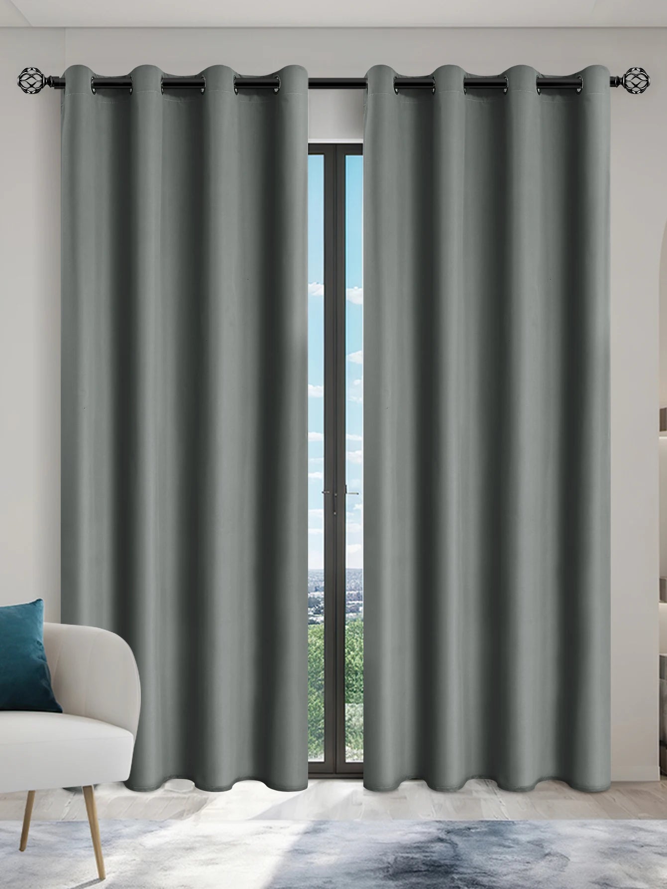 Solid Blackout Curtain with Grommets – Full Privacy and Stylish Comfort
