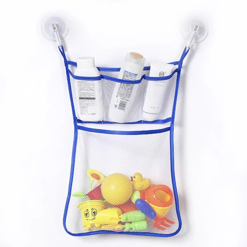 “Dino” Bath Toy Organizer – Mesh Hanging Bag with Suction Cups for Bathtub