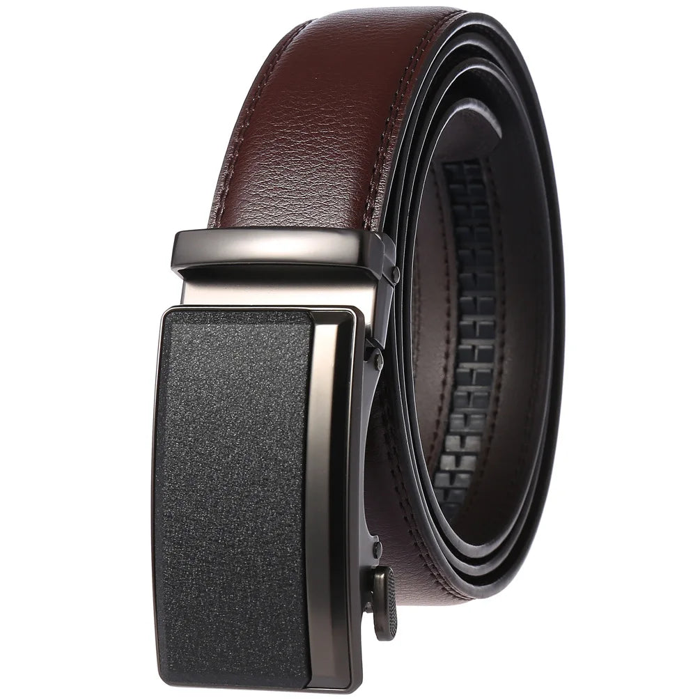 Men's Genuine Leather Belt with Automatic Buckle – Elegance & Comfort for Every Occasion