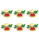 Conjunto de 6 argolas para guardanapos natalinos