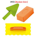 Conjunto de 3 peças de moldes para tijolos de areia e neve – Brinquedo para construir castelos ao ar livre para crianças, ideal para praia ou diversão no inverno.