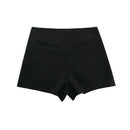 Saia-calça curta de cintura subida – estilo básico e casual