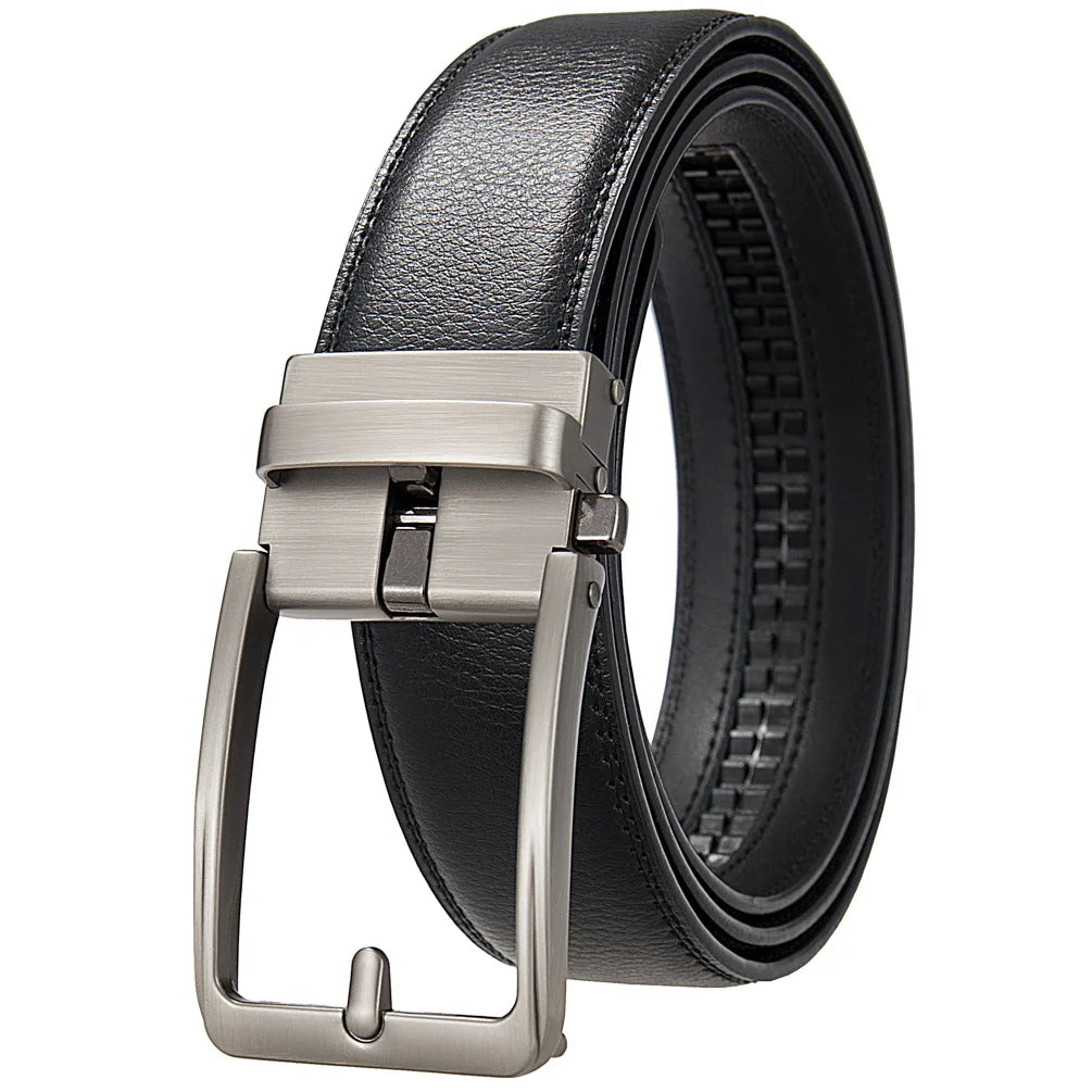 Men's Genuine Leather Belt with Automatic Buckle – Elegance & Comfort for Every Occasion