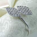 12pcs Gold Leaf Metal Napkin Rings