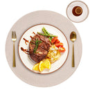 Set of 6 Round Braided Placemats – 34cm | Stylish & Practical Dining Table Decor