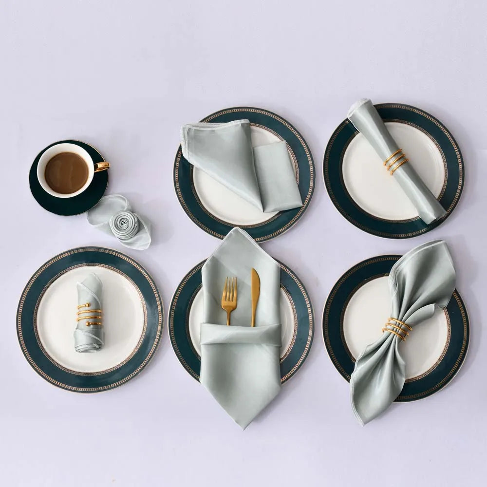 Satin Table Napkins Set of 12 – Elegant  Party Table Decor