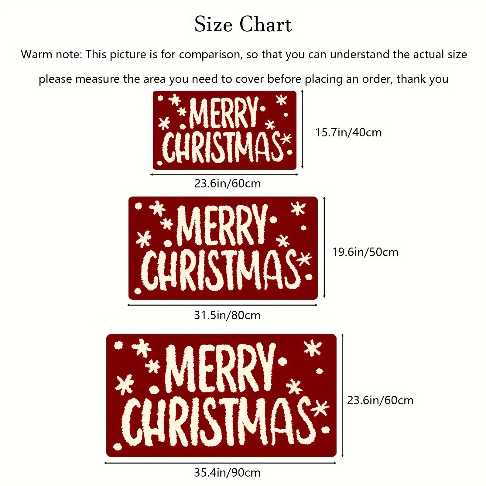 VIKAMA Merry Christmas Welcome Home Rug Suitable for Bedrooms, Hallways and Entrances Soft and Comfortable Doormat Home Decor