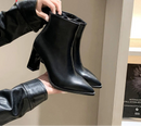 Botas de inverno para mulher Veloura com salto quadrado de 8,5 cm