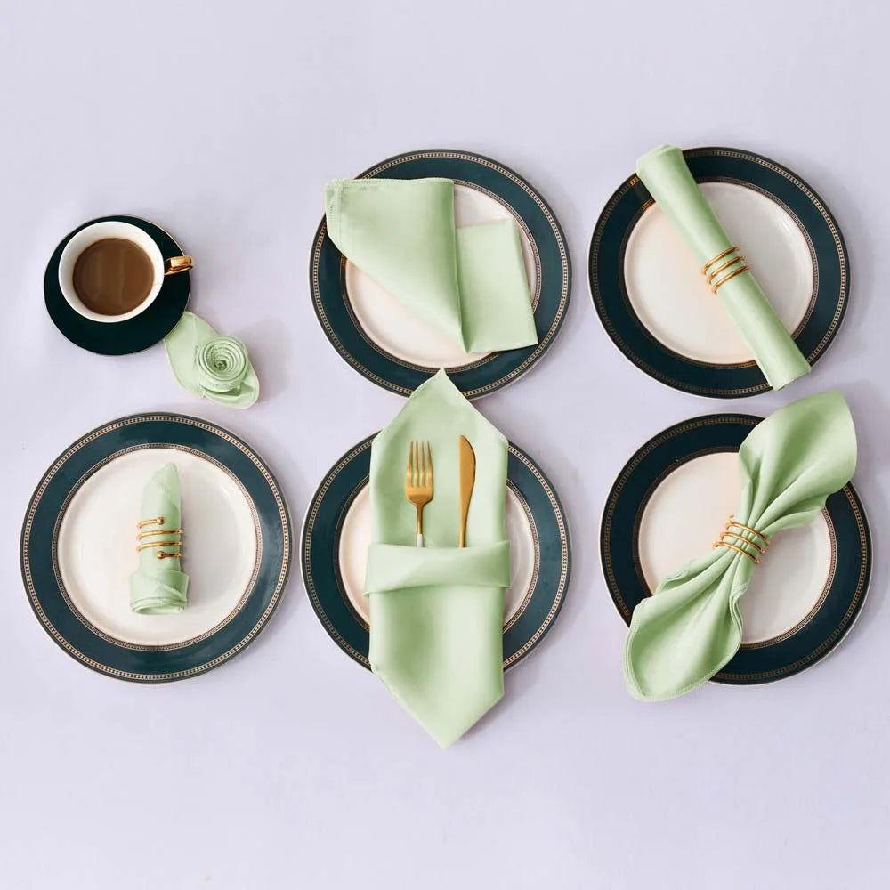Satin Table Napkins Set of 12 – Elegant  Party Table Decor