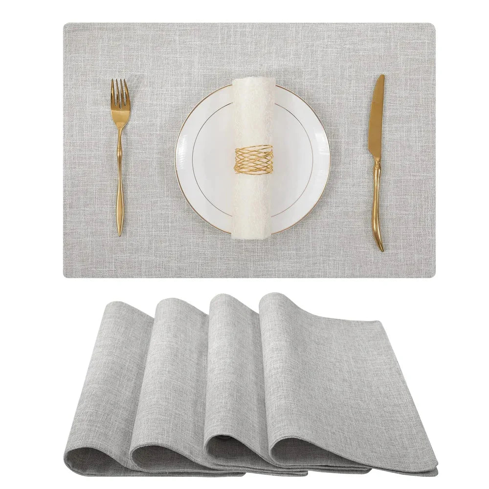 Olanly Cotton Linen Table Mat – Non-Slip, Heat-Resistant Nordic Style Placemat