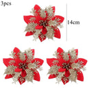 As flores de Natal com glitter dão um toque de elegância natalícia!