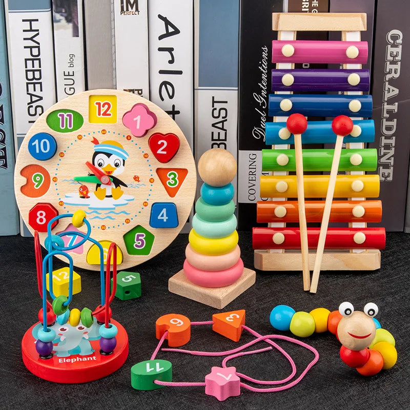 9-in-1 Educational Montessori Wooden Toy – Develop Motor Skills & Logic