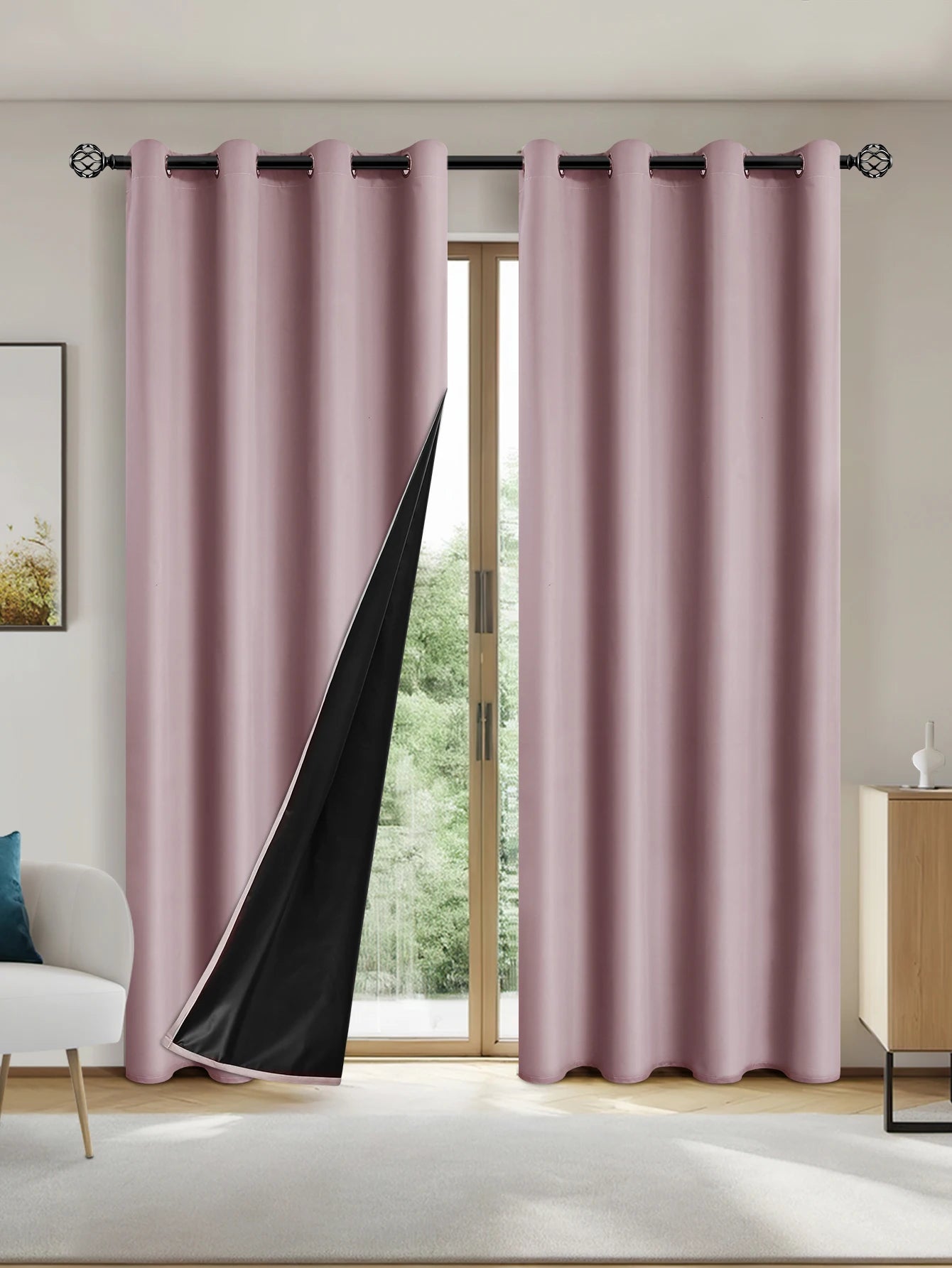 Solid Blackout Curtain with Grommets – Full Privacy and Stylish Comfort