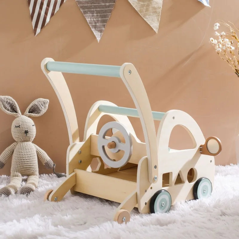 Wooden Baby Push Walker with Educational Toys – Learn to Walk with Fun and Safety!