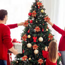 As flores de Natal com glitter dão um toque de elegância natalícia!