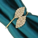 12pcs Gold Leaf Metal Napkin Rings