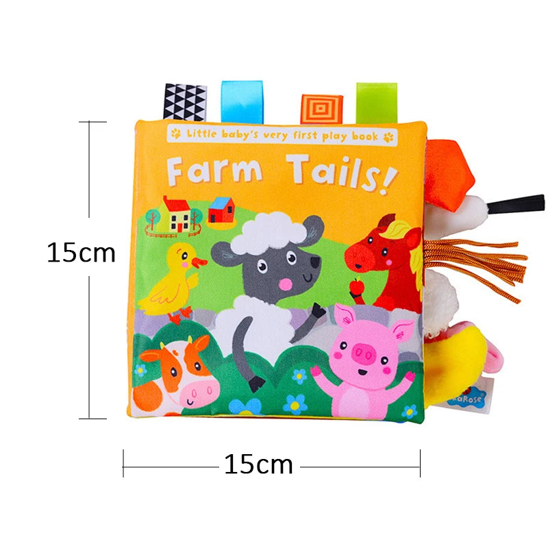 3D Touch & Feel Soft Baby Book – Musical High-Contrast Cloth Book for Infants (0–12 Months)