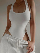Body canelado sem mangas