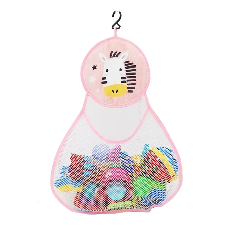 “Dino” Bath Toy Organizer – Mesh Hanging Bag with Suction Cups for Bathtub