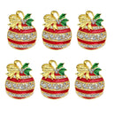 Conjunto de 6 argolas para guardanapos natalinos