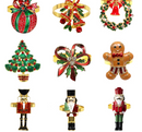 Anéis de guardanapo de Natal com estampado de Quebra-Nozes e Homem-Biscoito!