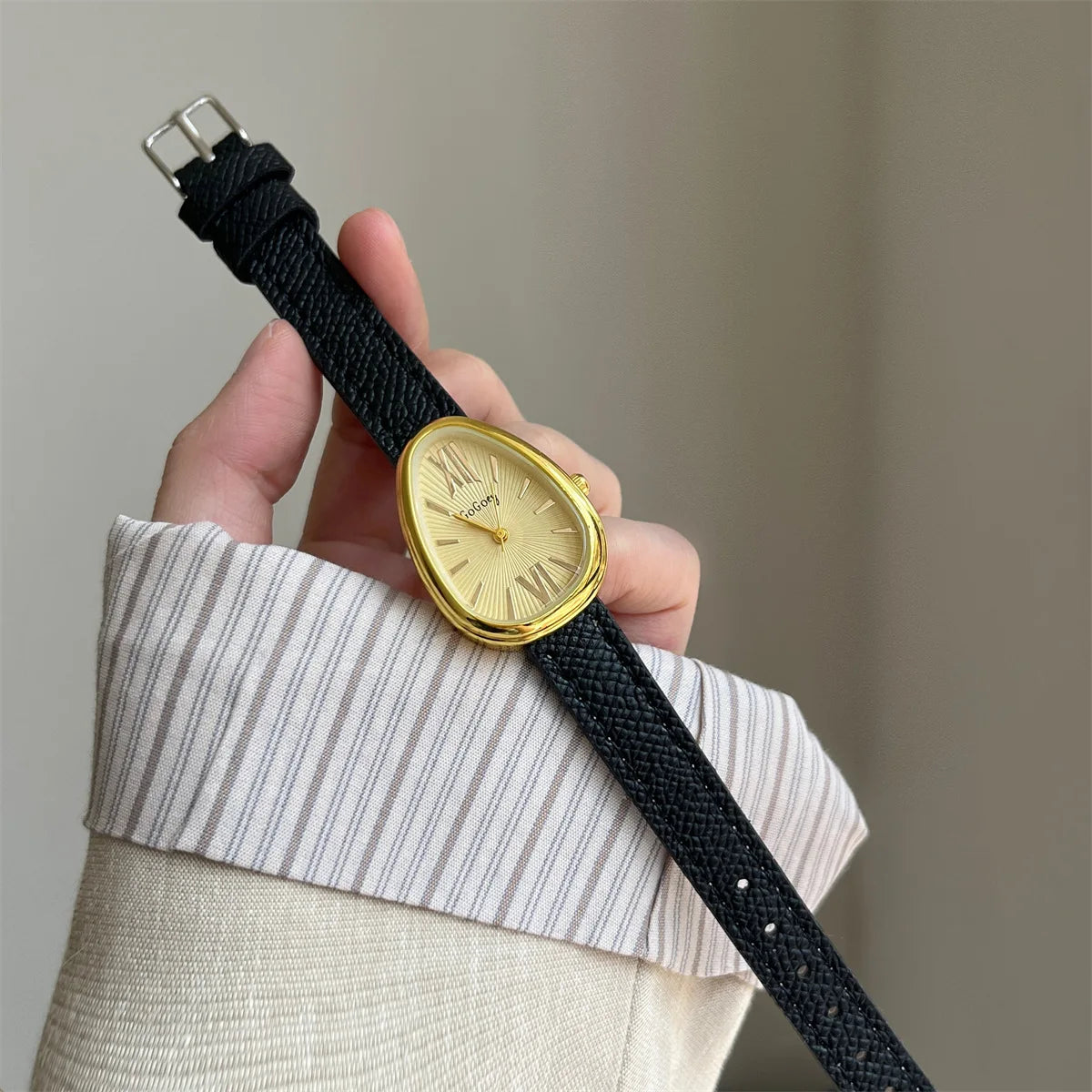 Luxury Women’s Snake Dial Leather Strap Watch – Fashion Casual Quartz Wristwatch