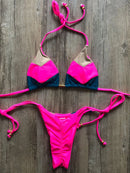 2023 Sexy Bikini Multicolor Swimsuit Women Swimwear Push Up Ribbed Bikini Set Brazilian Bathing Suit Beach Wear Bather Biquini
