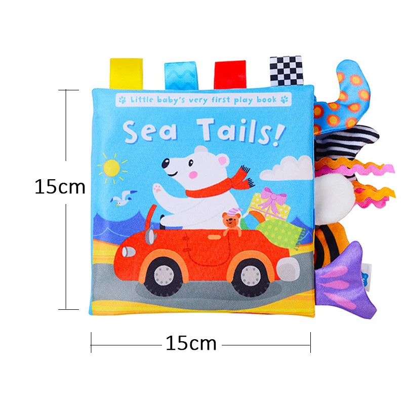 3D Touch & Feel Soft Baby Book – Musical High-Contrast Cloth Book for Infants (0–12 Months)
