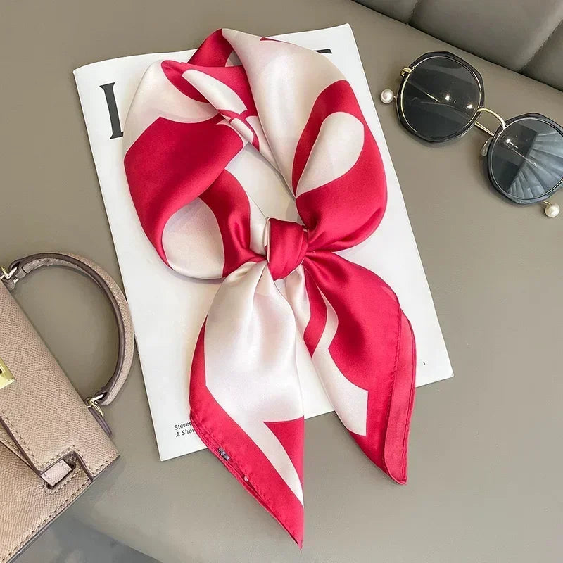 Luxury Print Satin Square Scarf – Elegant, Versatile & Lightweight for Everyday Use