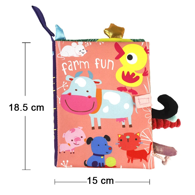 3D Touch & Feel Soft Baby Book – Musical High-Contrast Cloth Book for Infants (0–12 Months)