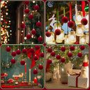 Wine Red Velvet Christmas Balls Classic Elegance for Your Tree!
