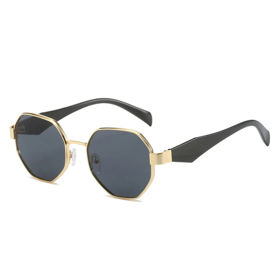 Maya – Retro Polygonal Metal Frame Sunglasses