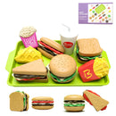 Conjunto de brinquedos infantis de fast-food – mini hambúrguer, batatas fritas e diversão para montar