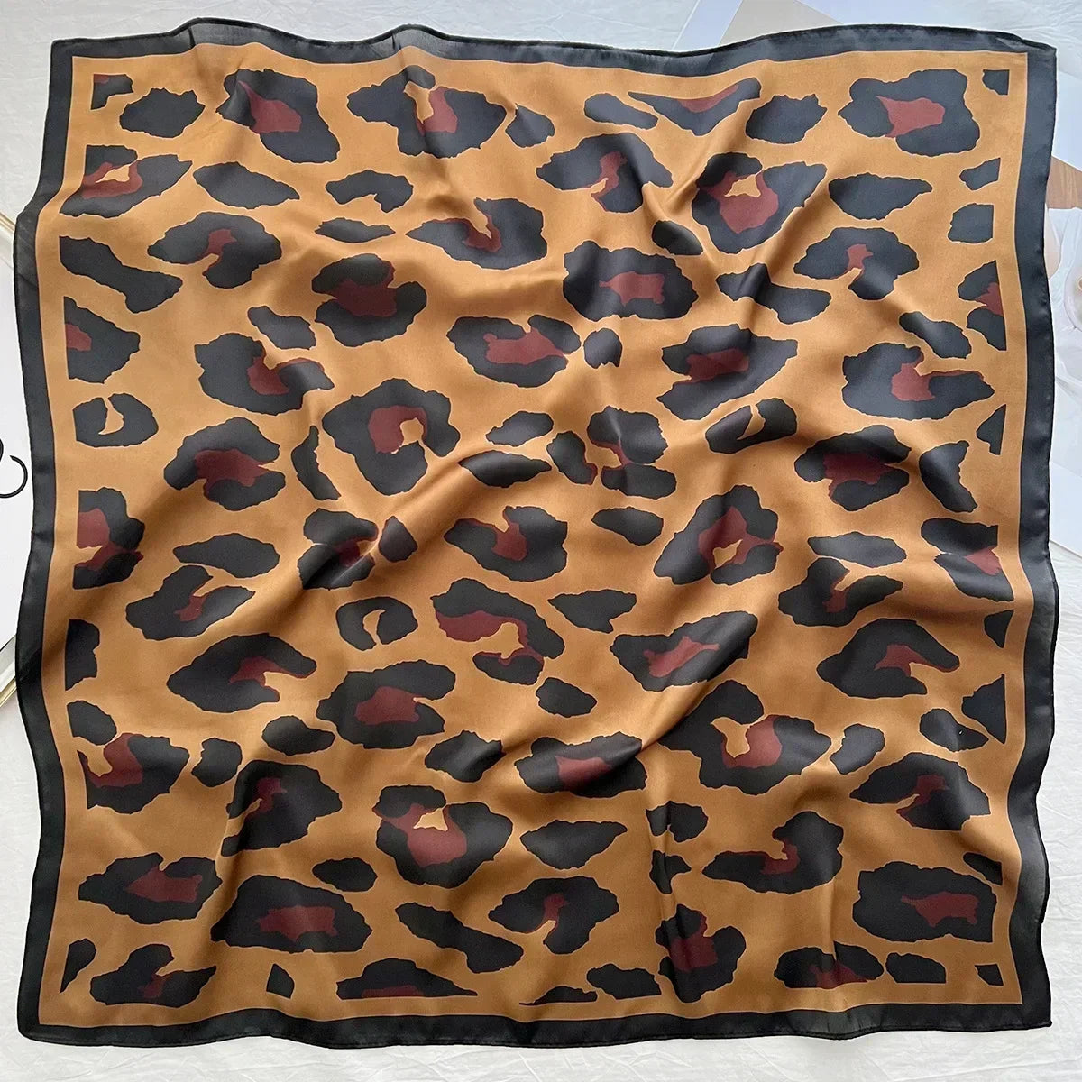 Luxury Print Satin Square Scarf – Elegant, Versatile & Lightweight for Everyday Use