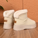 Botas Confortáveis ​​​​Femininas de Inverno Cano Curto com Forro Peluche