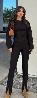 Conjunto casual de duas peças para mulher: conforto, estilo e elegância sem esforço.
