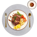 Set of 6 Round Braided Placemats – 34cm | Stylish & Practical Dining Table Decor