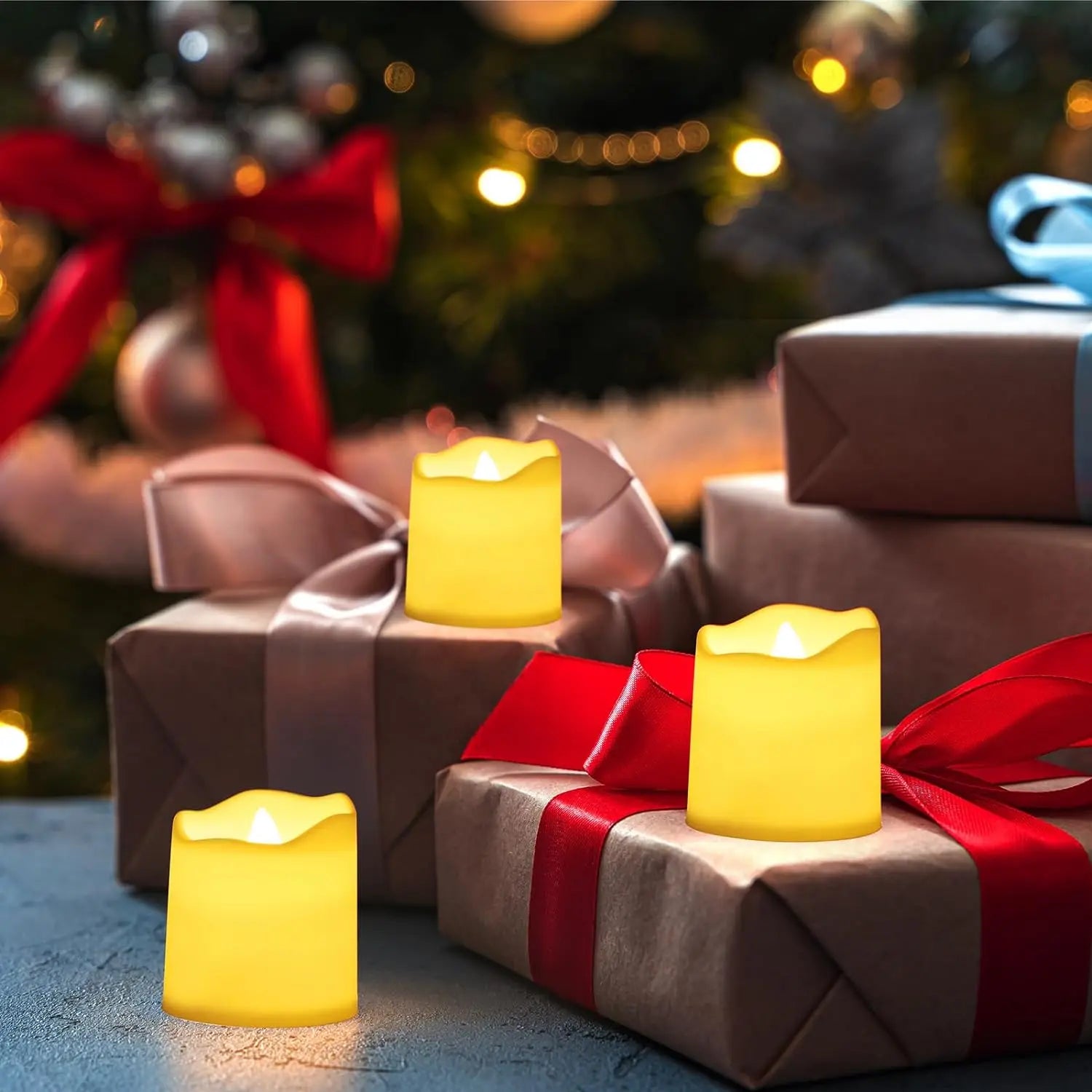 Warm White Candles for Wedding, Christmas, Halloween & Home Decor