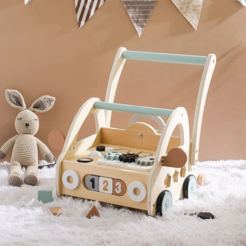 Wooden Baby Push Walker with Educational Toys – Learn to Walk with Fun and Safety!