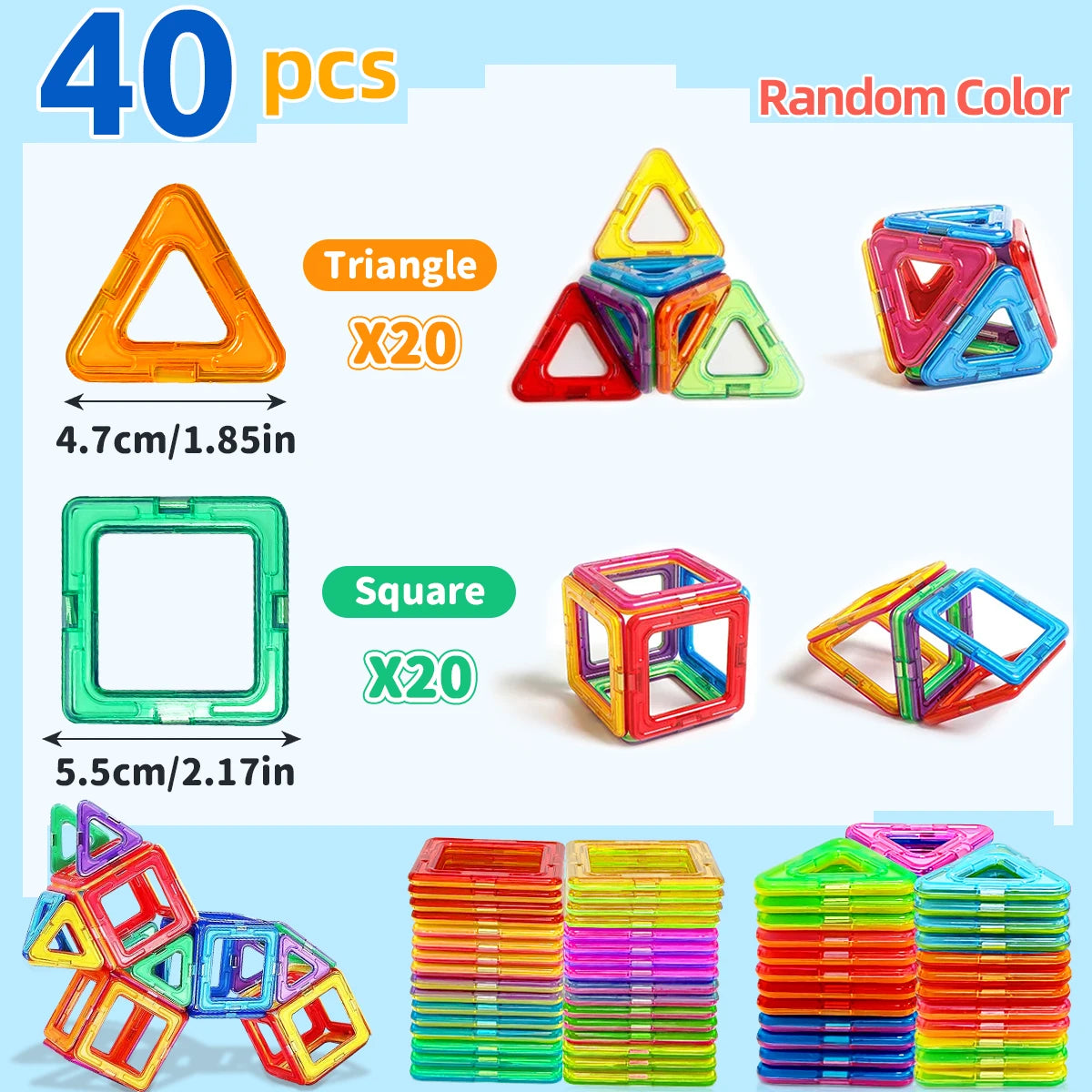 Magnetic Building Blocks – Medium STEM Construction & Learning Toy