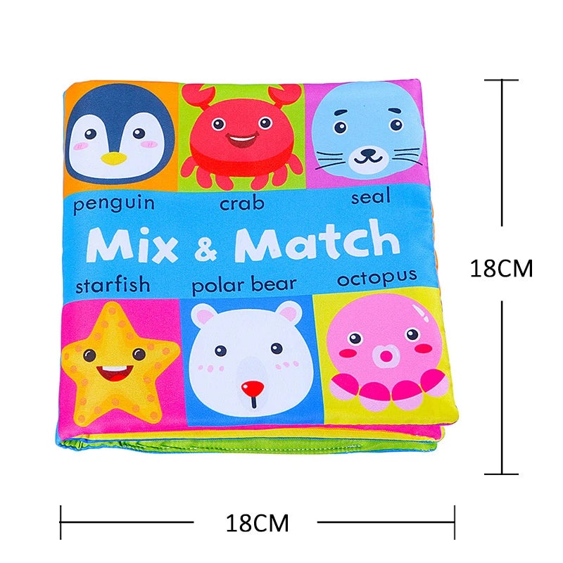 3D Touch & Feel Soft Baby Book – Musical High-Contrast Cloth Book for Infants (0–12 Months)