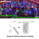 As luzes LED em forma de pendente de gelo transformam todas as noites num sonho de Natal!