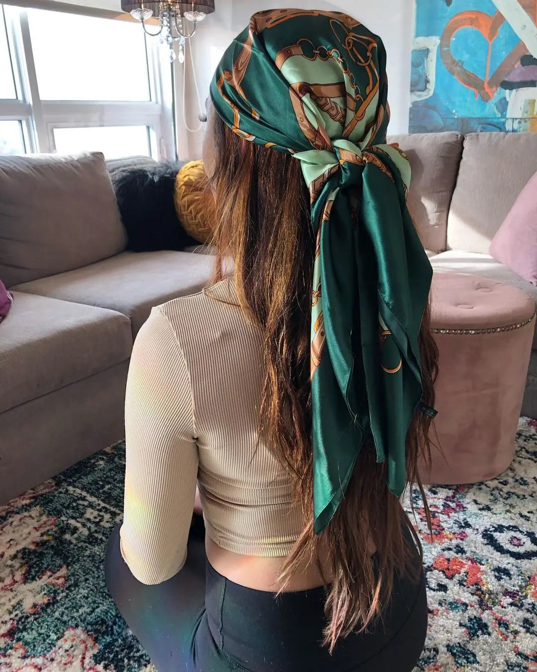 Luxury Square Satin Scarf – Effortless Elegance for Every Season