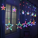 Cortina de Luzes LED em Forma de Estrela: Deixe a Magia Brilhar! 